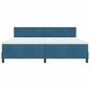 vidaXL LED Boxspringbett mit Matratze Dunkelblau 200 x 200 cm Samt