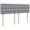 vidaXL Boxspringbett mit Matratze Hellgrau 140x190 cm Stoff