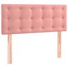 vidaXL Boxspringbett mit Matratze Rosa 90x190 cm Samt