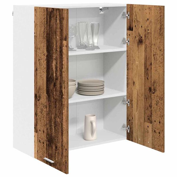 vidaXL H&auml;ngeschrank mit T&uuml;r Altholz 80 x 31 x 100 cm Holzwerkstoff