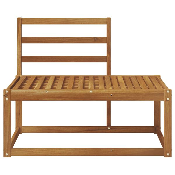 vidaXL Outdoor End Sofa Natur 91 x 63 x 73 cm Massivholz Akazie