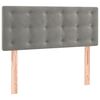 vidaXL Boxspringbett mit Matratze Hellgrau 100x200 cm Samt