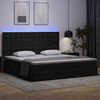 vidaXL Bett mit Stauraum und LED Schwarz 200 x 200 cm Kunstleder