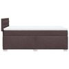 vidaXL Boxspringbett mit Matratze Dunkelbraun 90x190 cm Stoff