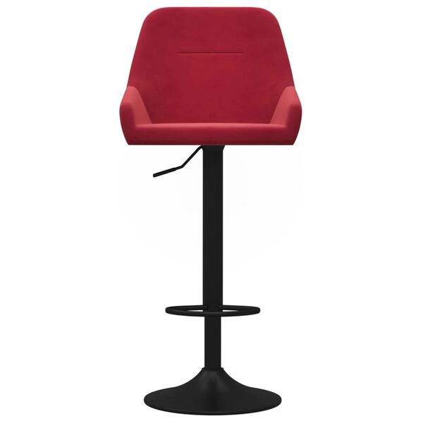 vidaXL Barhocker 2 Stk. Weinrot Samt