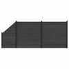 vidaXL zaunset 3 Stk. 446 x 186 cm WPC und Aluminium Schwarz