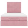 vidaXL Ottoman-Bett mit Matratzen Rosa 120x200 cm Samt