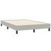 vidaXL Boxspringbett ohne Matratze Hellgrau 120x210 cm Samt