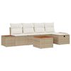 vidaXL Gartensofa-set 6 stk. Beige Poly-Rattan