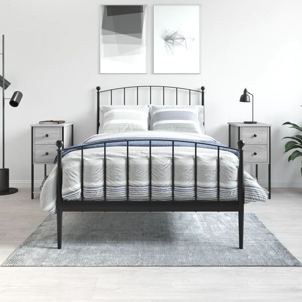 vidaXL Nachttische 2 Stk. Grau Sonoma 32x42x70 cm Holzwerkstoff