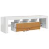 vidaXL TV-Schrank mit LED-Beleuchtung Hochglanz-Wei&szlig; 140x36,5x40 cm