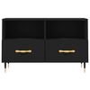 vidaXL TV-Schrank Schwarz 80x36x50 cm Holzwerkstoff