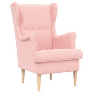 vidaXL Sessel Rosa Boucl&eacute;