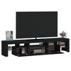 vidaXL TV-Schrank mit LED-Leuchten Schwarz 200x36,5x40 cm