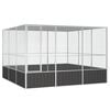 vidaXL Vogelk&auml;fig Anthrazit 302,5x324,5x211,5 cm Verzinkter Stahl