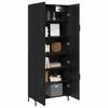 vidaXL Highboard Schwarz Eichen-Optik 69,5 x 34 x 180 cm Holzwerkstoff