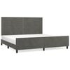 vidaXL Bettgestell ohne Matratze Dunkelgrau 200x200 cm Samt