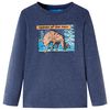 vidaXL Kinder-Langarmshirt Dunkelblau Melange 128