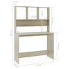 vidaXL Schreibtisch mit Regalen Sonoma-Eiche 110x45x157 cm