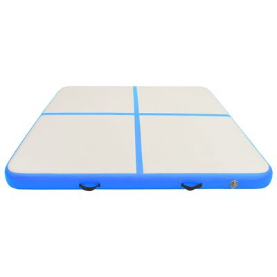 vidaXL Aufblasbare Gymnastikmatte mit Pumpe 200x200x15 cm PVC Blau