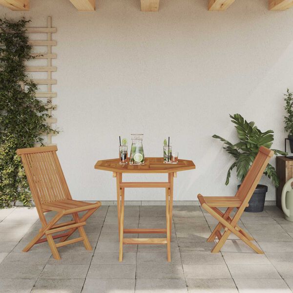 vidaXL Garten Essgruppe 3 pcs Braun Massivholz Akazie