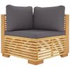 vidaXL 9-tlg. Garten-Lounge-Set mit Kissen Massivholz Teak