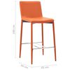 vidaXL 3-tlg. Bar-Set Kunstleder Orange