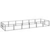vidaXL Hundezwinger Schwarz 12 m&sup2; Stahl