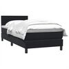 vidaXL Boxspringbett mit Matratze Schwarz 100x220 cm Samt
