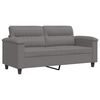 vidaXL 2-Sitzer-Sofa Dunkelgrau 140 cm Mikrofasergewebe