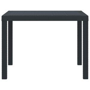 vidaXL Gartentisch Anthrazit 100 x 100 x 73 cm Poly-Rattan
