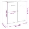 vidaXL Waschbeckenunterschrank Sonoma-Eiche 60x33x60 cm Holzwerkstoff