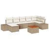vidaXL Garten-Sofa-Set 8 Stk. Beige und Wei&szlig;