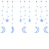 vidaXL Lichterketten Stern und Mond Fernbedienung 138 LED Blau