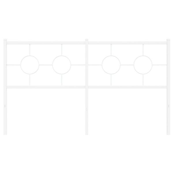 vidaXL Kopfteil Metall Weiß 150 cm
