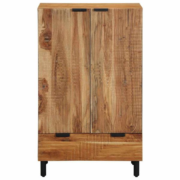 vidaXL Highboard mit Regal Natur 60 x 33,5 x 100 cm Massivholz Akazie