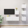 vidaXL 5-tlg. TV-Schrank-Set Wei&szlig; Holzwerkstoff