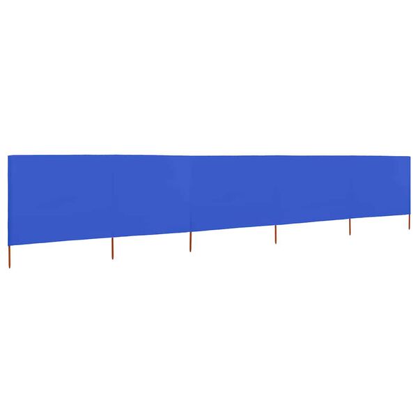 vidaXL 5-teiliges Windschutzgewebe 600 x 80 cm Azurblau