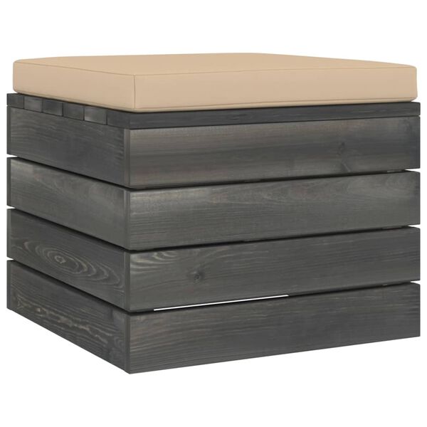 vidaXL 9-tlg. Garten-Sofagarnitur aus Paletten mit Kissen Kiefernholz