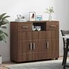 vidaXL Holzschrank mit Speicher Braun Eichen-Optik 88,5 x 30,5 x 73 cm