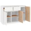 vidaXL Sideboard Wei&szlig; 110x34x75 cm Massivholz Kiefer