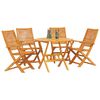vidaXL Garten Essgruppe 5 pcs Braun Akazie Massivholz