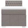 vidaXL Boxspringbett mit Matratze Taupe 80x200 cm Stoff