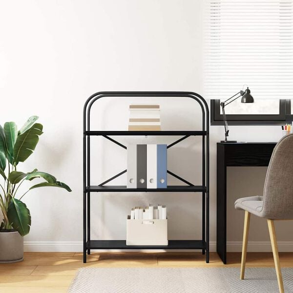 vidaXL B&uuml;cherregal Schwarz Eichen-Optik 80 x 30 x 109 cm Holzwerkstoff