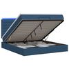 vidaXL Ottoman-Bett mit Matratze und LED Blau 180 x 200 cm Stoff