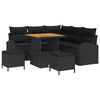 vidaXL Gartensofa-set 8 stk. Schwarz Poly-Rattan