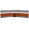 vidaXL Camping-Windschutz Grau und Orange 508x130 cm Wasserdicht