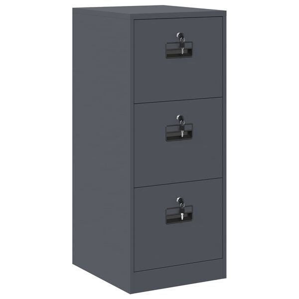 vidaXL Aktenschrank Anthrazit 44 x 50 x 106,5 cm Kaltgewalzter Stahl