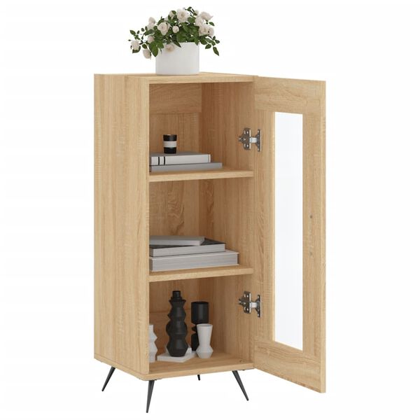 vidaXL Sideboard Sonoma-Eiche 34,5x34x90 cm Holzwerkstoff