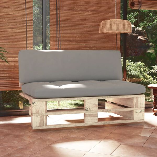 vidaXL Outdoor-Mittelsofa Paletten Impr&auml;gniertes Kiefernholz